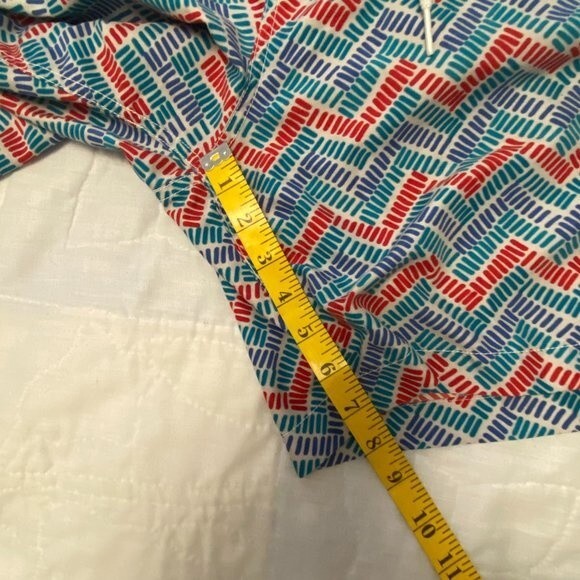 Trunks Men's Swimsuit, XXL, with liner, Red, blue, white design suit - Picture 6 of 6